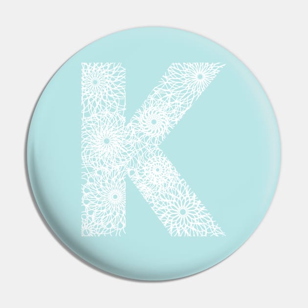 Letter K Pin by Hip Scarves and Bangles