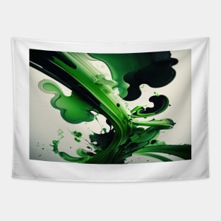 St Patricks Day Artwork - Green abstract artwork Tapestry