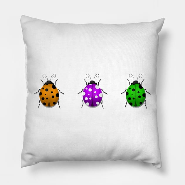 ladybugs Pillow by psychoshadow