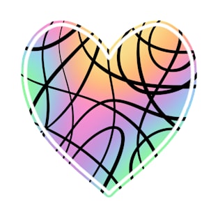 Artsy Rainbow Heart T-Shirt