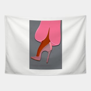 Pink trouser and colorful high heel shoe 2 Tapestry