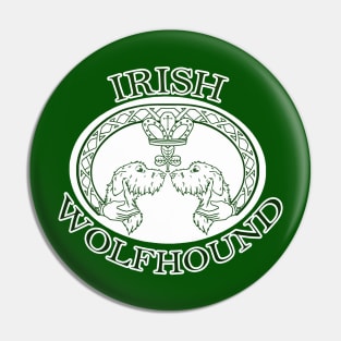 Claddagh Irish Wolfhound Pin