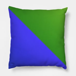 Blue Green Gradient Triangle Tile Pattern Pillow
