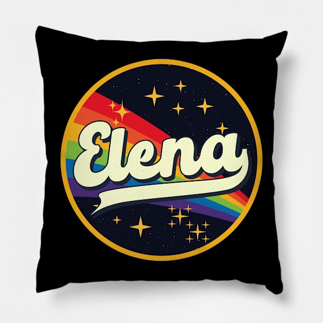 Elena // Rainbow In Space Vintage Style Pillow by LMW Art