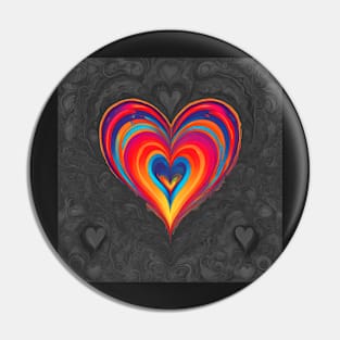 rainbow heart Pin