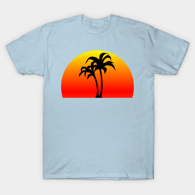 Disover Retro sun with palm trees - Retro Sun - T-Shirt