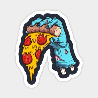 Zombie Hand Holding Pizza Slice Magnet