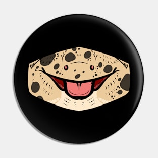 Super Dalmatian Crested Gecko Mask Pin