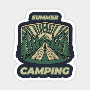 Summer Camping Magnet