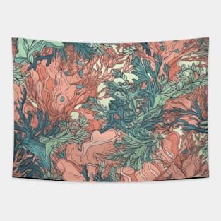 Pastel Coral Design Pattern V1 Tapestry