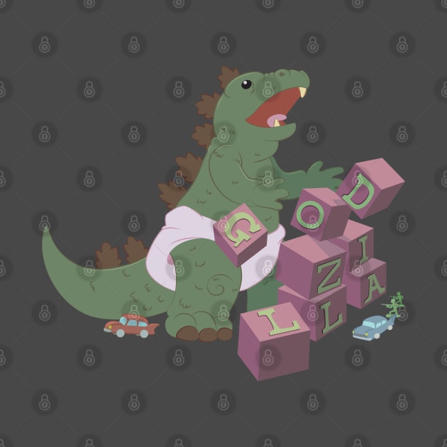 Baby Zilla by monkeyminion