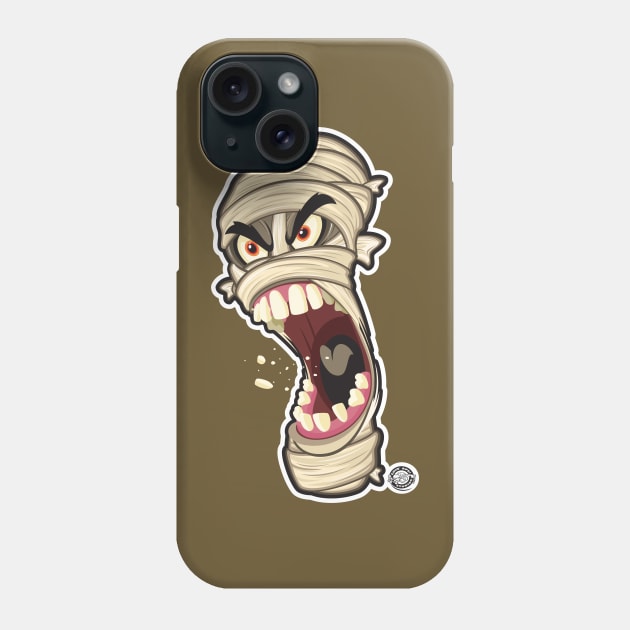 Halloween Mummy Angry Head Shot Phone Case by Goin Ape Studios