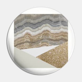 preppy minimalist geometric earth tone triangles beige tan marble Pin