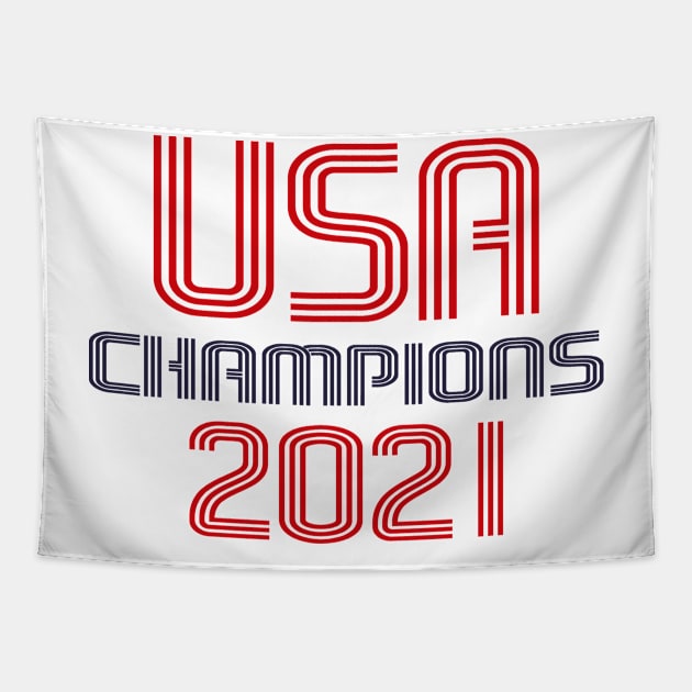 USA Champions 2021 Tapestry by Etopix