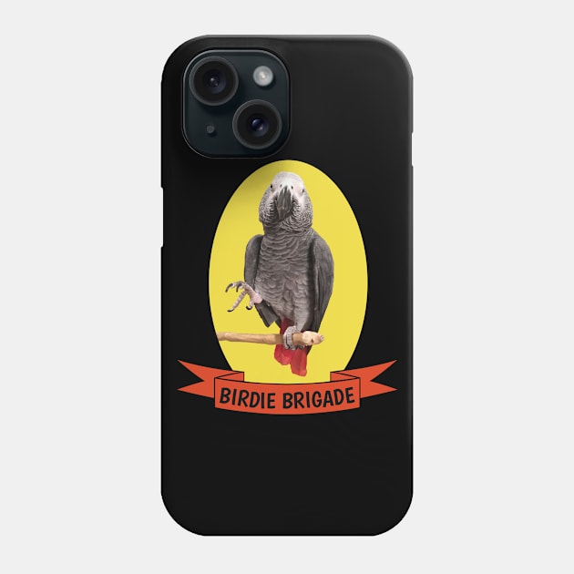 Birdie Brigade Congo African Grey Parrot Phone Case by Einstein Parrot