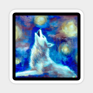 Howling at the Moon Magnet