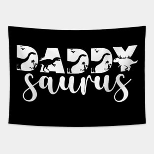 Daddysaurus T-Rex Dinosaur Daddy Saurus Family Matching Tapestry