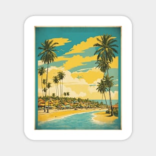 Porto de Galinhas Pernambuco Brazil Vintage Tourism Travel Poster Magnet