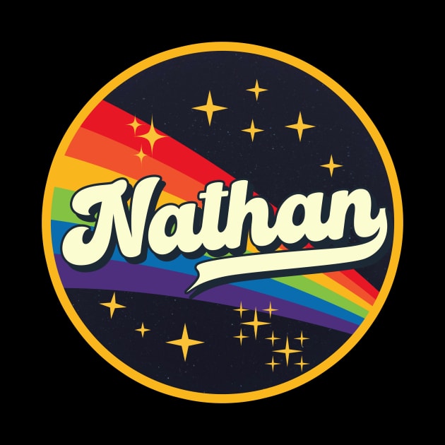 Nathan  - // Rainbow In Space Vintage Style by LMW Art