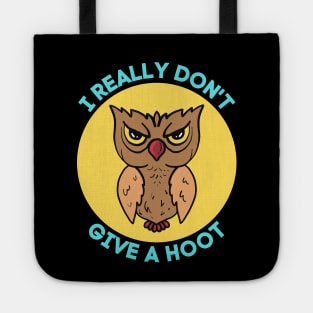 I Really Don't Give A Hoot | Owl Pun Tote