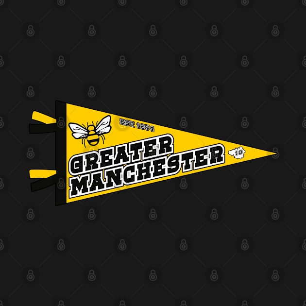 Greater Manchester Sports Varsity Pennant 1974 bee by jimmy-digital