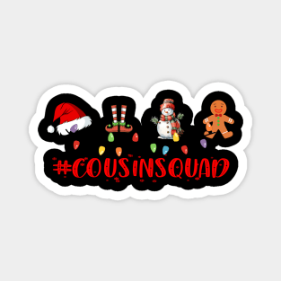 Cousin Squad Christmas Santa Group Mathcing Magnet
