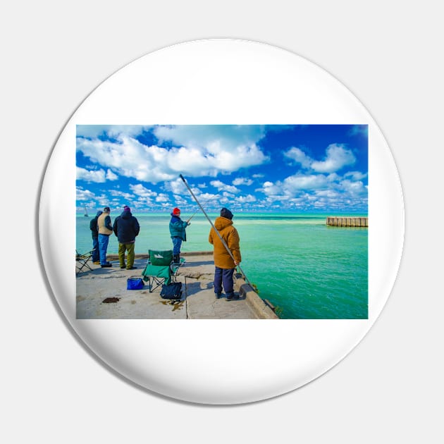 Fishing on a Cool Day, Bayfield Pin by BrianPShaw