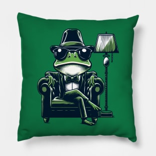 Frog In A Chair Pillow