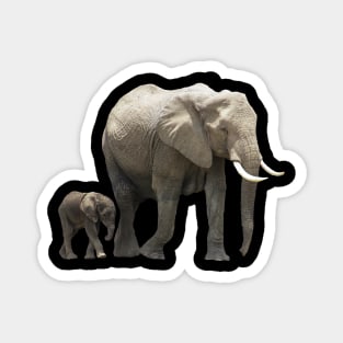 Elephant-Mama with Elephant-Baby - Elephant - Africa Magnet