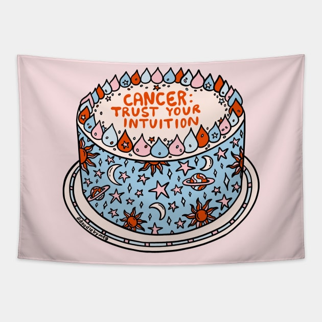 Cancer Cake Tapestry by Doodle by Meg