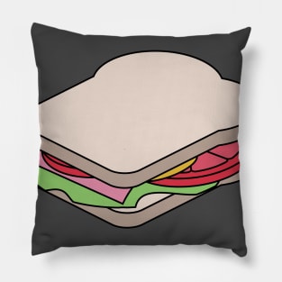 Unexploded Sandwich Diagram Pillow