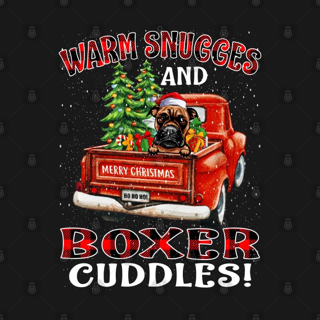 Warm Snuggles And Boxer Cuddles Ugly Christmas Sweater by intelus