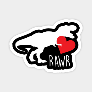 Rawr T-Rex Dinosaur Heart Love Valentine's Day Magnet