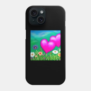 Valentine Wall Art - Entwined hearts - Unique Valentine Fantasy Planet Landsape - Photo print, canvas, artboard print, Canvas Print and T shirt Phone Case