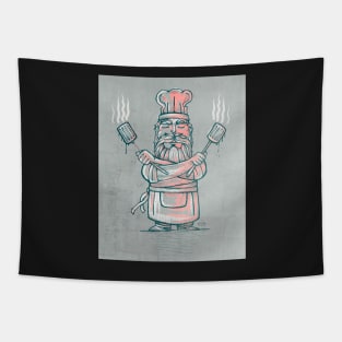 Big bad chef illustration Tapestry