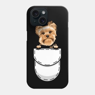 Funny Yorkshire Terrier Pocket Dog Phone Case