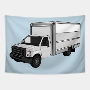 Box truck cartoon illustration Tapestry