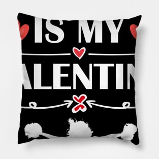 Cheerleading Is My Valentine T-Shirt Funny Humor Fans Pillow