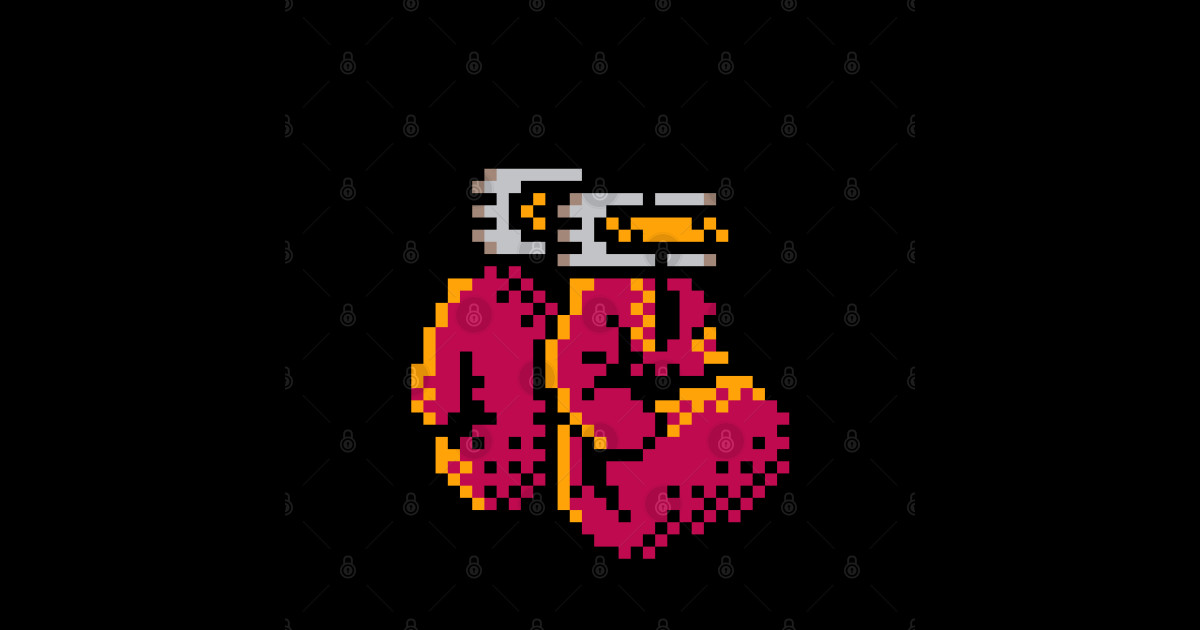 Boxing Gloves Pixel Art Boxing TShirt TeePublic