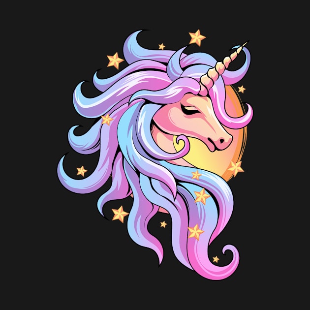 Pastel Goth Unicorn by DionArts