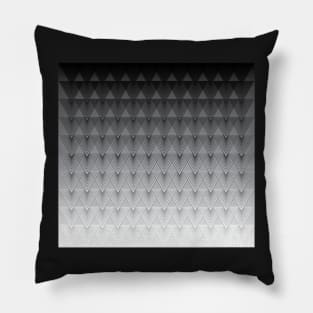 Black Art Deco Fade Pattern Pillow