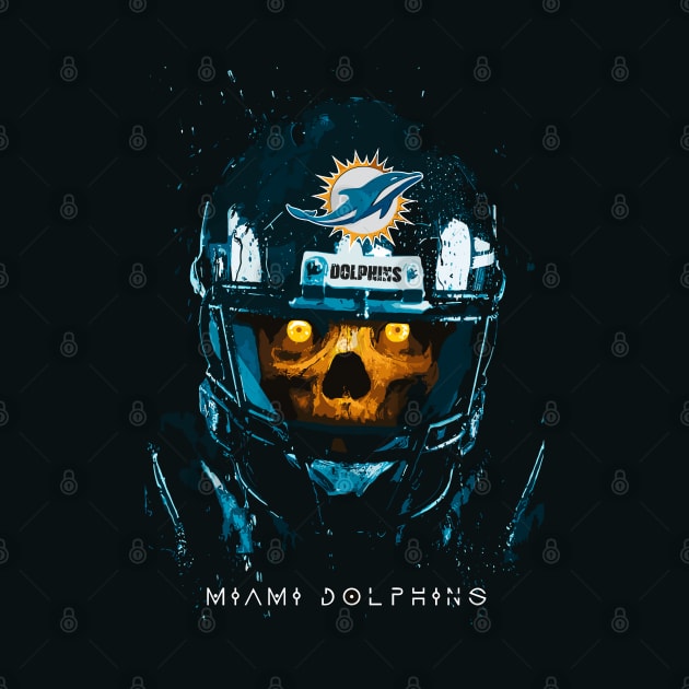 Miami dolphins skull by strong chinese girl