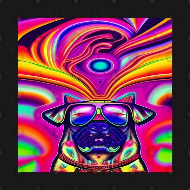 Rainbow Doggy Abstraction Pets Dog Puppy Love Spectacular Doglove by ValleyDream