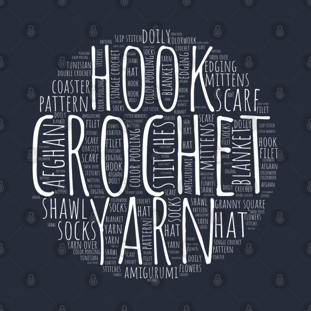 Crochet Word Cloud by KayBee Gift Shop