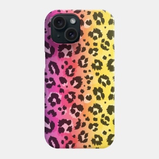 Rainbow Leopard Cheetah Animal Print Phone Case