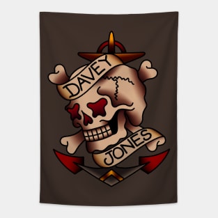 OldSalt American Traditional Davey Jones Nautical Skull Tapestry