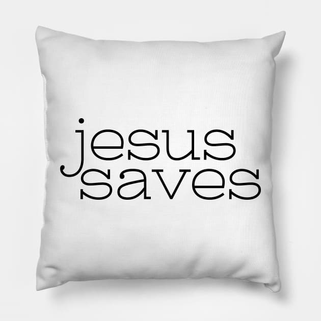 Jesus Saves Pillow by LaurenPatrick