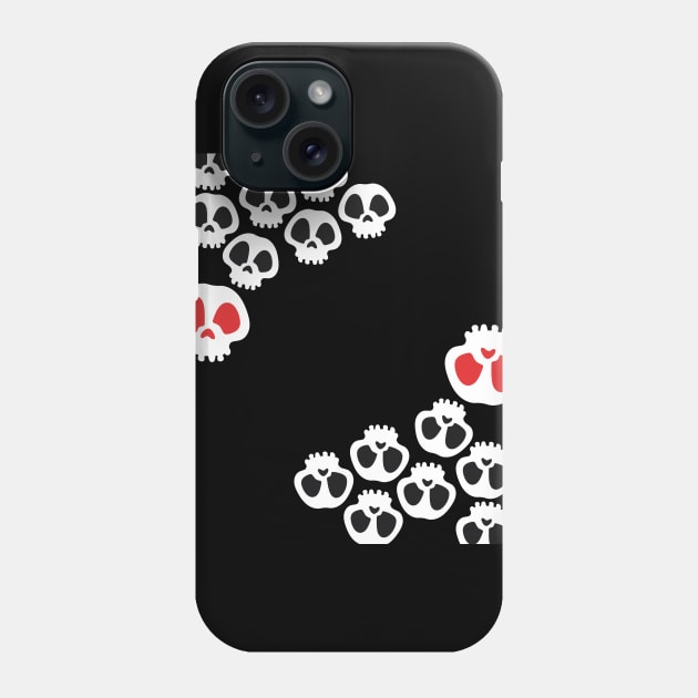 Skulls with black and red eyes Phone Case by Korlasx2