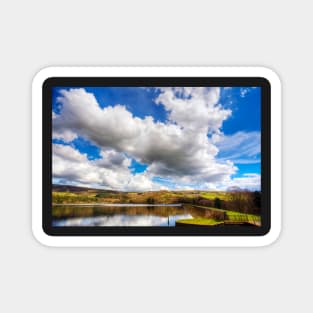 Agden reservoir, Bradfield , Sheffield in Spring with beautiful clouds Magnet