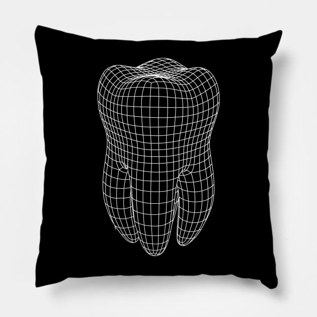 Tooth 3D dentist Pillow by origamiconcept